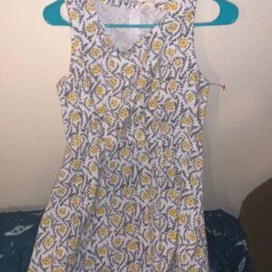 Mata Traders Dress Multicolor Floral Sleeveless A-Line Pleated Zip